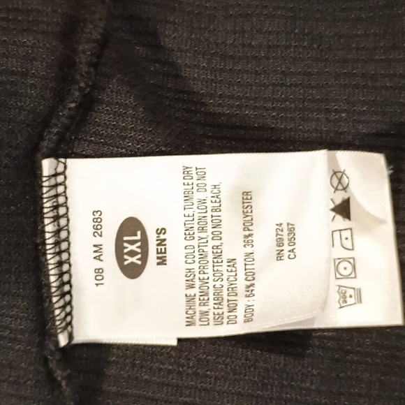 Columbia Mens Black Polo Shirt Short  with zipper Sleeve Black Size XXL - Picture 11 of 12